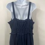 Anthropologie Crown and Ivy Tiered Sleeveless Tank Maxi Dress XL Blue Smocked Ruffle Cotton Photo 4