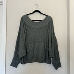 Free People We The Free  Westend Thermal Waffle Top Size Large in Green Photo 2