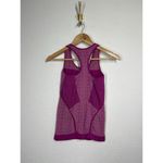 Title Nine  Racerback Tank Top XS Shelf Bra Magenta White Photo 2