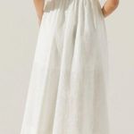 ASTR The Label Citrine Linen Bow Front Midi Dress Elegant White Small S Photo 1