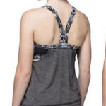 Lululemon  REST LESS Tank Top in Gray FLOWABUNGA Size 8 black floral flowers Photo 1