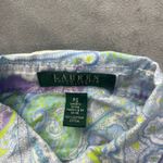 Ralph Lauren Lauren  Petite Paisley Print Button Down Shirt Women's Size PS Photo 3