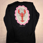 Simply Southern Black Long Sleeve Tee Lobster. Size Medium Photo 0