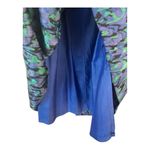 Vintage Omanti 100% Silk skirt Made in Hong Kong Size 6 Blue Photo 5