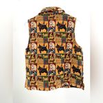 Stonebridge dog‎ print tapestry vest with pockets, size petite Large Photo 4