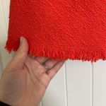 ZARA EUC | women’s bright orange tweed distressed hem miniskirt — XS Photo 4