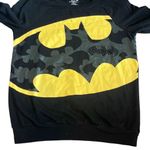 DC Batman Small Black Yellow Batman Large Logo Bejeweled Sweatshirt Crewneck Photo 2