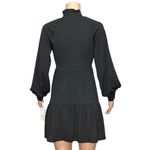 Amanda Uprichard Saffron Long Sleeve Mini Dress, Black, XS Photo 9