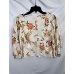 AQUA  Floral Print‎ Puff Sleeve Button Front Top Blouse - Women's Photo 5