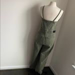 Paige  Utility Jumpsuit Womens Sz 30 Olive Green Button Front Adjustable Strap Photo 4