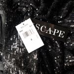 XScape  | Black Sequin Long Sleeve Surplus Evening Dress Gown. Photo 4