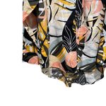 Calia by Carrie Underwood Multi Palm Print Button Down Cover Up Size Small Black Photo 2