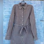 nobody's child gingham dress in brown size 8 White Photo 2