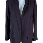 ALLSAINTS  Aleida Black Open Front Longline Blazer‎ Jacket 6 Maroon Women’s Photo 0