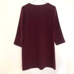 Jack by BB Dakota Andra Dress Burgundy Maroon Red V-Neck 3/4 Sleeve Work Fall M Photo 11