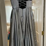 Silver Prom Dress Size 4 Photo 3