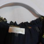 Ecru  Dark Feminine Floral Sleeveless Top - Multicolor Chic Size XS Photo 3