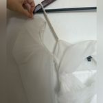 The Bar  Jean Twisted Semi-Sheer White Silk Mini Dress Women’s Size 2 Photo 6