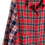 Kori  America Plaid Button Front Tunic Medium Photo 4