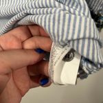 ZARA  Tweed and Cotton Blouse Long Sleeve Size Small Blue Photo 6