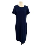 Boden Elsa Ottoman Sheath Dress Ribbed Navy Blue Size US‎ 18L Tall Photo 2