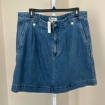 Madewell NWT  Denim Pleated Mini Skirt in Upton Wash size 32 Photo 3