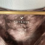 American Eagle Outfitters Soft & Sexy Purple Tie Dye Cold Shoulder Long Sleeve Photo 6