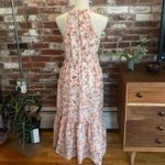 Laundry by Shelli Segal  Women's Halter Neck Midi Dress with Tiered Skirt Size 8 Photo 9