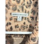 Rebecca Malone  Animal Print Jacket Button Down Long‎ Sleeve Tan Brown M Photo 2