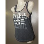 Genuine Merchandise New York Yankees Tank Top Womens Small Gray Navy MLB Baseball Racerback Photo 2