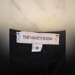 The Vanity Room  Women's Size Small Black Asymmetrical Hem Dress 3/4 Sleeve Photo 3