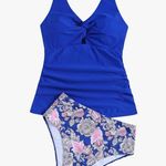 Zaful Tankini Twist Front Tummy Control High Waisted Bikini Sets nwt Photo 2