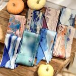 8 Piece Set Oil Painting‎ Print Satin Style Twillies Photo 1