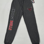 Nba Chicago Bulls Basketball UNK Gray Graphic Logo Joggers Sweatpants Size L Photo 0