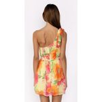 Isalis  Perrie Ruched One Shoulder Dress in Yellow Floral Size Medium NWT! Photo 2