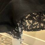 Victor Costa Vintage 1980s Black Ruched Strapless Lace Hem Gothic Cocktail Sz 6 Photo 9