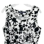 JG Hook Midi Dress Size 10 Black White Floral Button Front Sleeveless Scoop Neck Photo 2