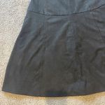 Talbots Skirt Womens 12 Black Faux Suede Flare Pleated Office Business Staple Photo 2