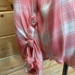 The Laundry Room  Rayon Thoreau Split Back Plaid Button Up Blouse Shirt Medium Photo 4