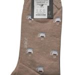 J.Crew Crew Style Tan Coffee Cup Patterned Socks Sz OS New With Tag Photo 0