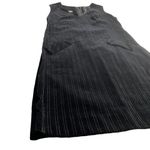 PAWTUCKET Velvet Sheath Dress Black Gold Pinstripe Size Medium VINTAGE Photo 4