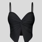 Halara  Twisted Split Backless Cropped Yoga Tank Top Photo 2