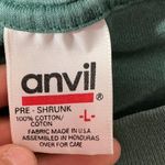 Anvil Vintage T Shirt Graphic Moose Forest Moon Novelty Green Large Photo 2