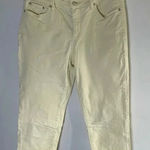 NYDJ Capri Released Hem in Pale Yellow Raw Size 12 GUC 0077 Photo 0