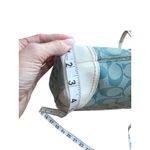 Coach Signature Tote Handbag Purse Blue White Striped Beach Bag Photo 9