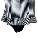 Spanx NWT Striped Peplum Tankini Swimsuit Women’s Size 14 Black White One Piece Photo 3