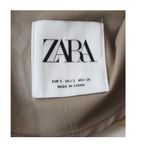ZARA  Faux Leather Outerwear Jacket, Size Small Beige Photo 2