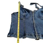 Harley Davidson Vintage Denim Bustier / Biker Jean Corset Tank Top Size 10 Photo 8