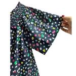 J.Crew Navy Blue Multi Confetti Ratti Happy Cat Print Off the Shoulder Top 8 Photo 3