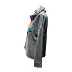 Victoria's Secret  PINK Women's M Gray Cowl Neck Hoodie Rainbow Logo Photo 3